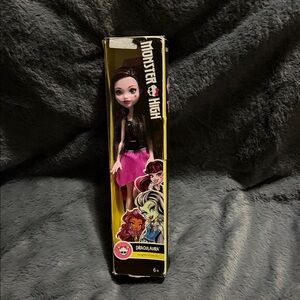 Monster High Doll with Black Top and Bright Pink Skirt